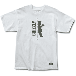 Polera Grizzly - Down The Middle SS Tee - Blanco