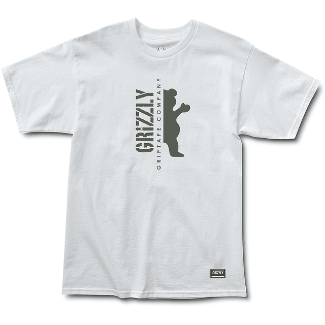Polera Grizzly - Down The Middle SS Tee - Blanco