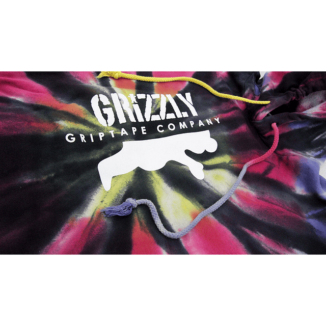 Poleron Grizzly - Down The Middle Hoody - Tie Dye