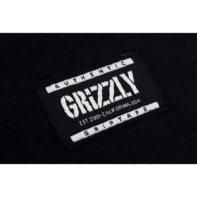 Polera Grizzly - Stamp S/S - Negro / Blanco