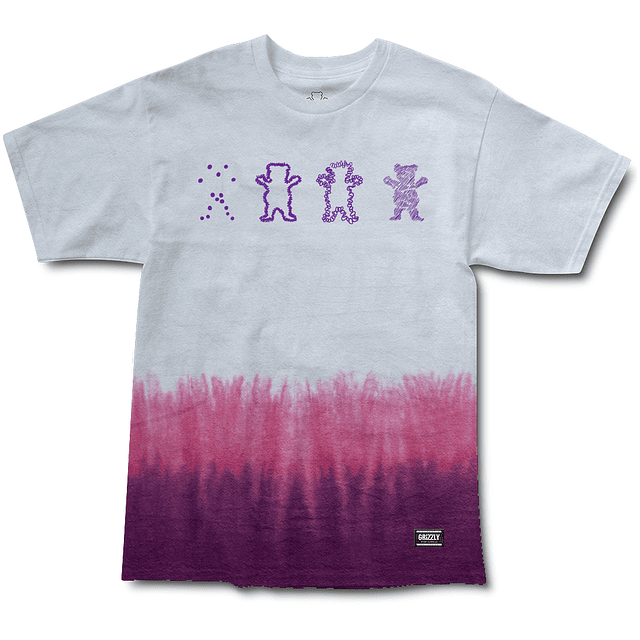 Polera Grizzly Life Cycle SS Tee Tie Dye 