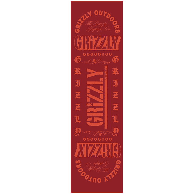 Lija skate Grizzly - Legacy Gritape - Rojo 