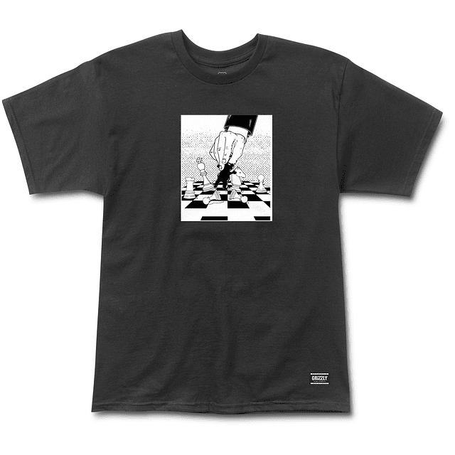 Polera Grizzly - Check Mate SS Tee Negro