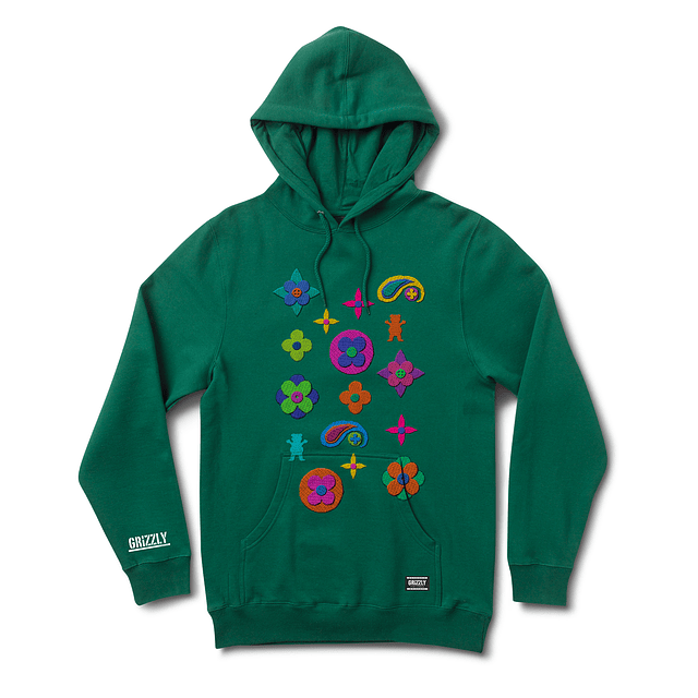 Poleron Grizzly - Crochet Pullover Hoodie Verde F