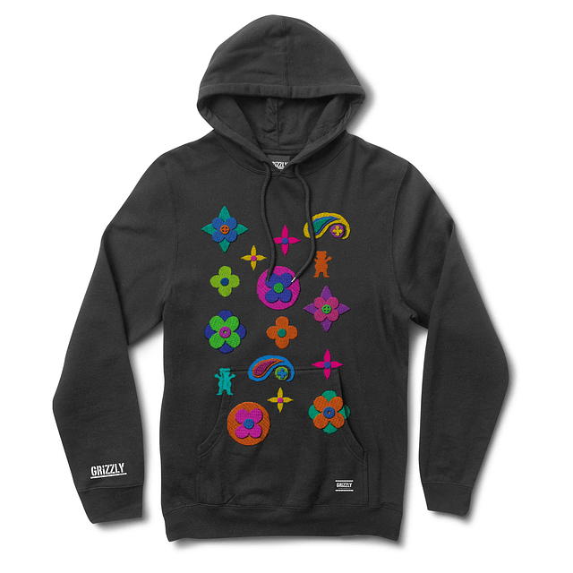 Poleron Grizzly - Crochet Pullover Hoodie Negro