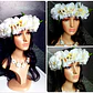 Polynesian Crown Of White Tipanie Flowers - thumbnail 2