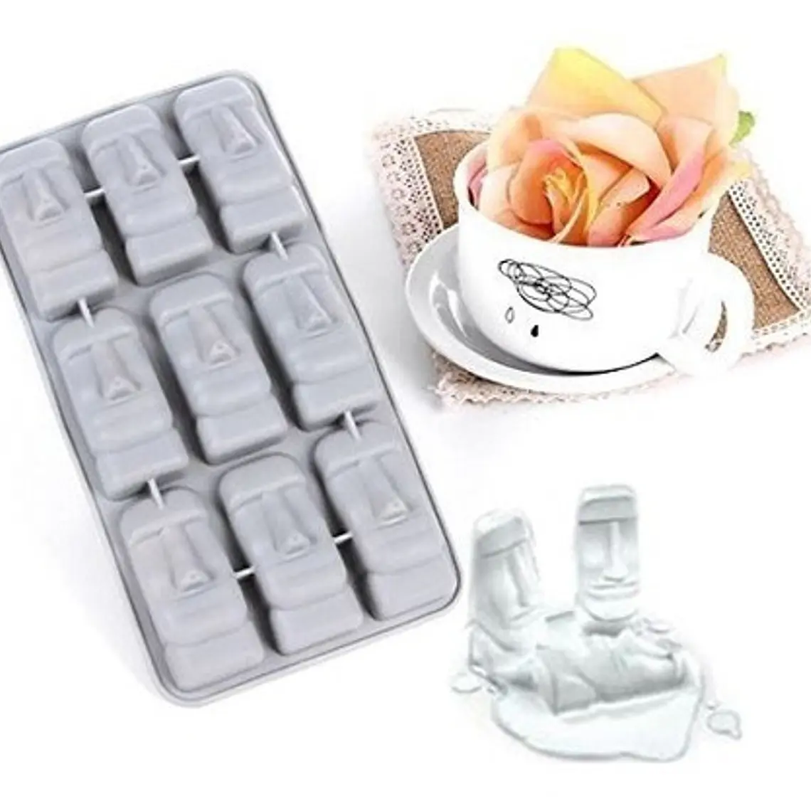 Silicone Moai Molds Ideal For Ice 2