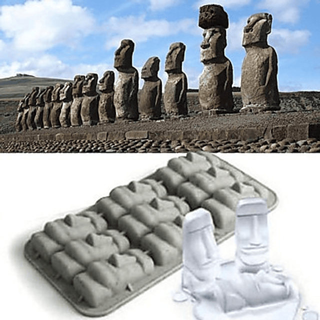 Moldes Moai De Silicona Ideal Para Hielos