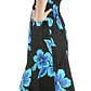 Vestido Negro con Hibisco Azul Hawaii talla unica Ajustable - thumbnail 3