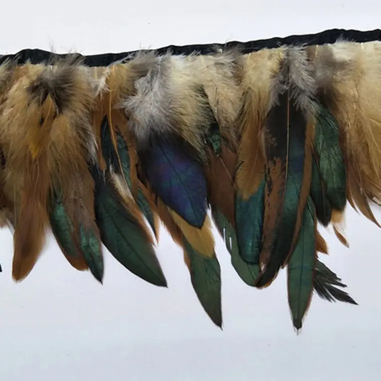 1 metro de Boa con Plumas Cafe Con Negro 10 a 12 Cm 4