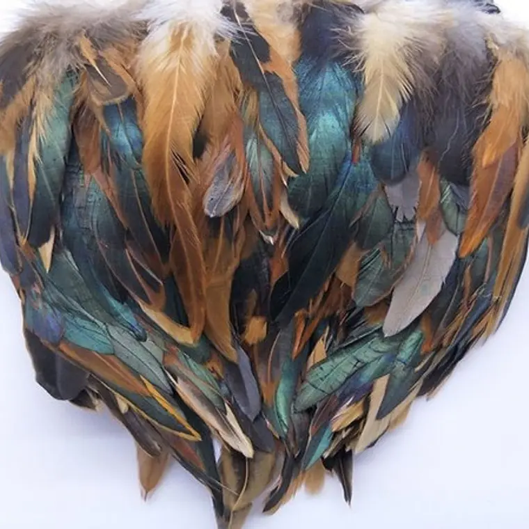 1 metro de Boa con Plumas Cafe Con Negro 10 a 12 Cm 3