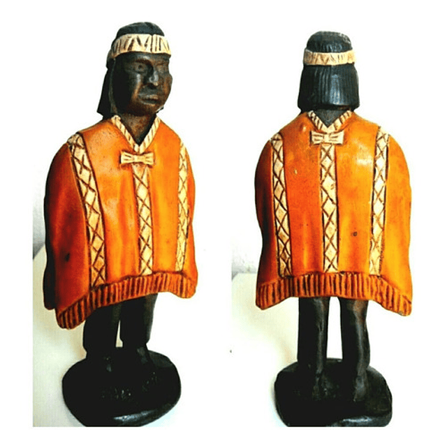 Figura Hombre Mapuche Dimensiones 22x9cm