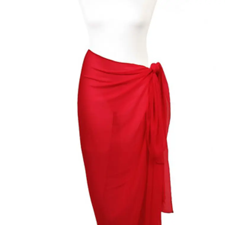 Pareo Hawaii Liso Color Rojo 1
