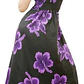 Vestido Mariposa negro con Hibisco Morado Polinesico importado desde Hawaii - Miniatura 2
