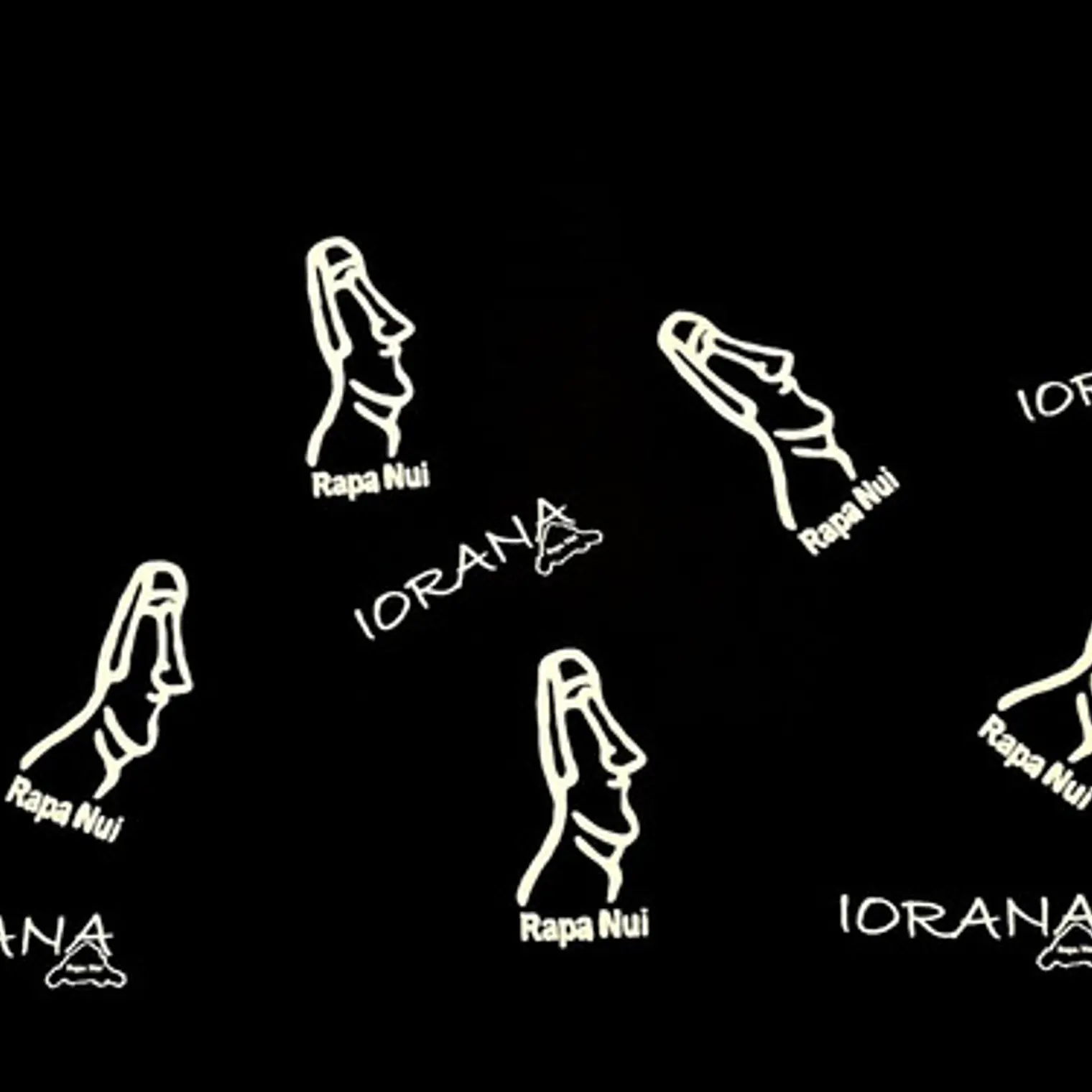 Large Pareo Rapa Nui Taukiani Moai Design 1
