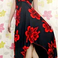 Hibiscus Polynesian Dress black red - thumbnail 1
