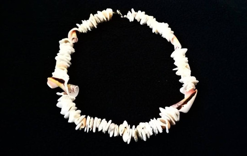 Collar Corto 45cm Conchas Beige