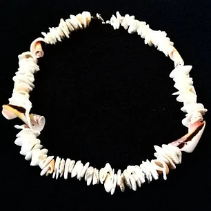 Collar Corto 45cm Conchas Beige