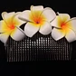  Peine Flores Tipanie blanca / 8,5 cm ancho - Miniatura 2