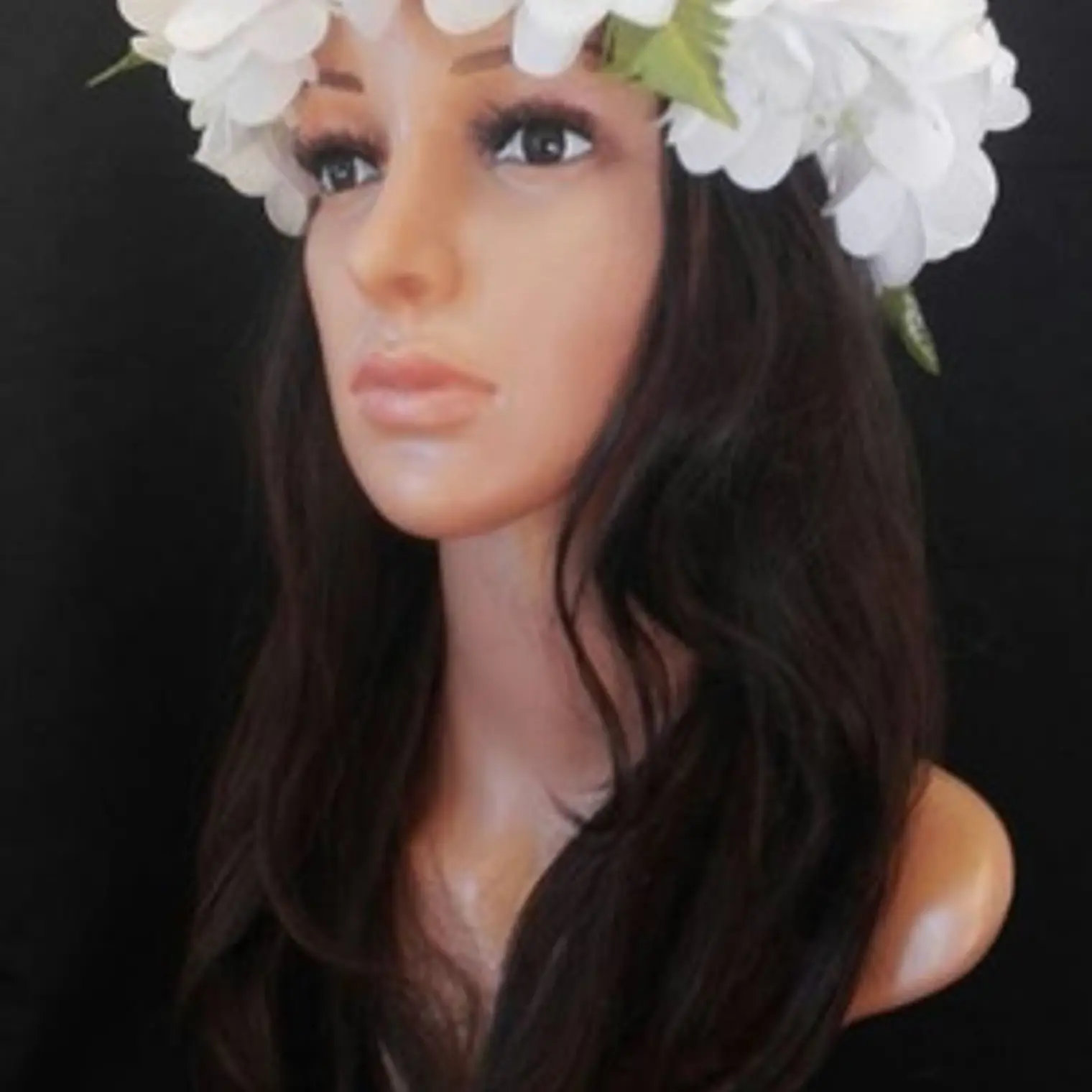 Coronas De Flores Blanca Y Hojas Elasticada  1