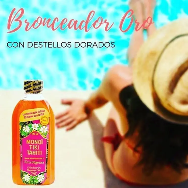 Monoï Tiare Bronceador Oro Spf3 Tiki Tahiti 120ml 3
