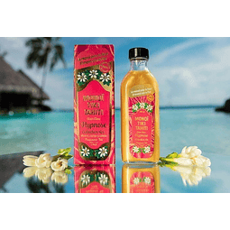Hidratante Oro Tiaré Monoi Tiki Tahiti Hypnose botella de vidrio con brillitos 100ml