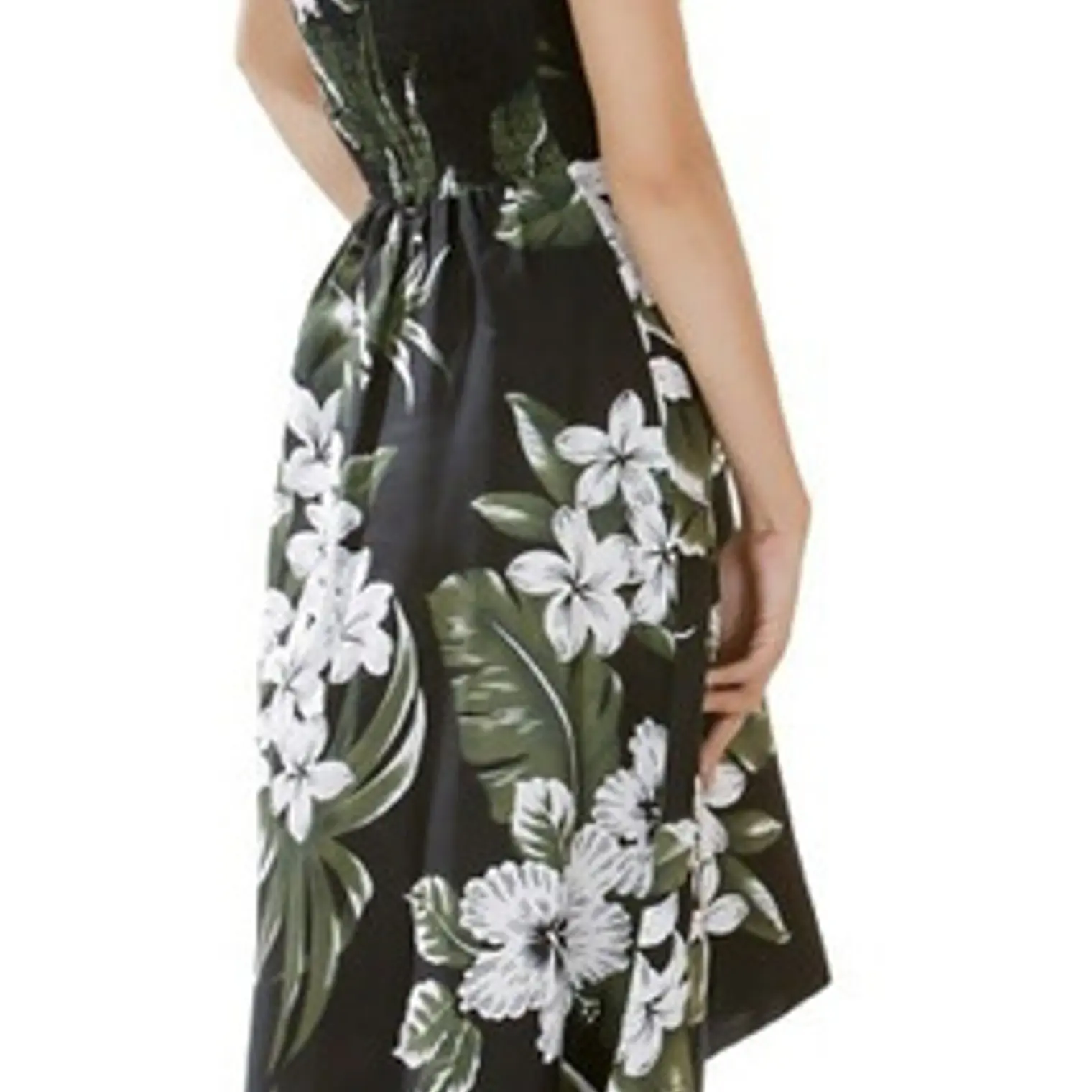 Vestido Mariposa negro con Tipanie Blanco Polinesico importado desde Hawaii 1