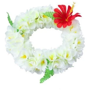 Corona De Flores Blanco Con Amarillo elasticada