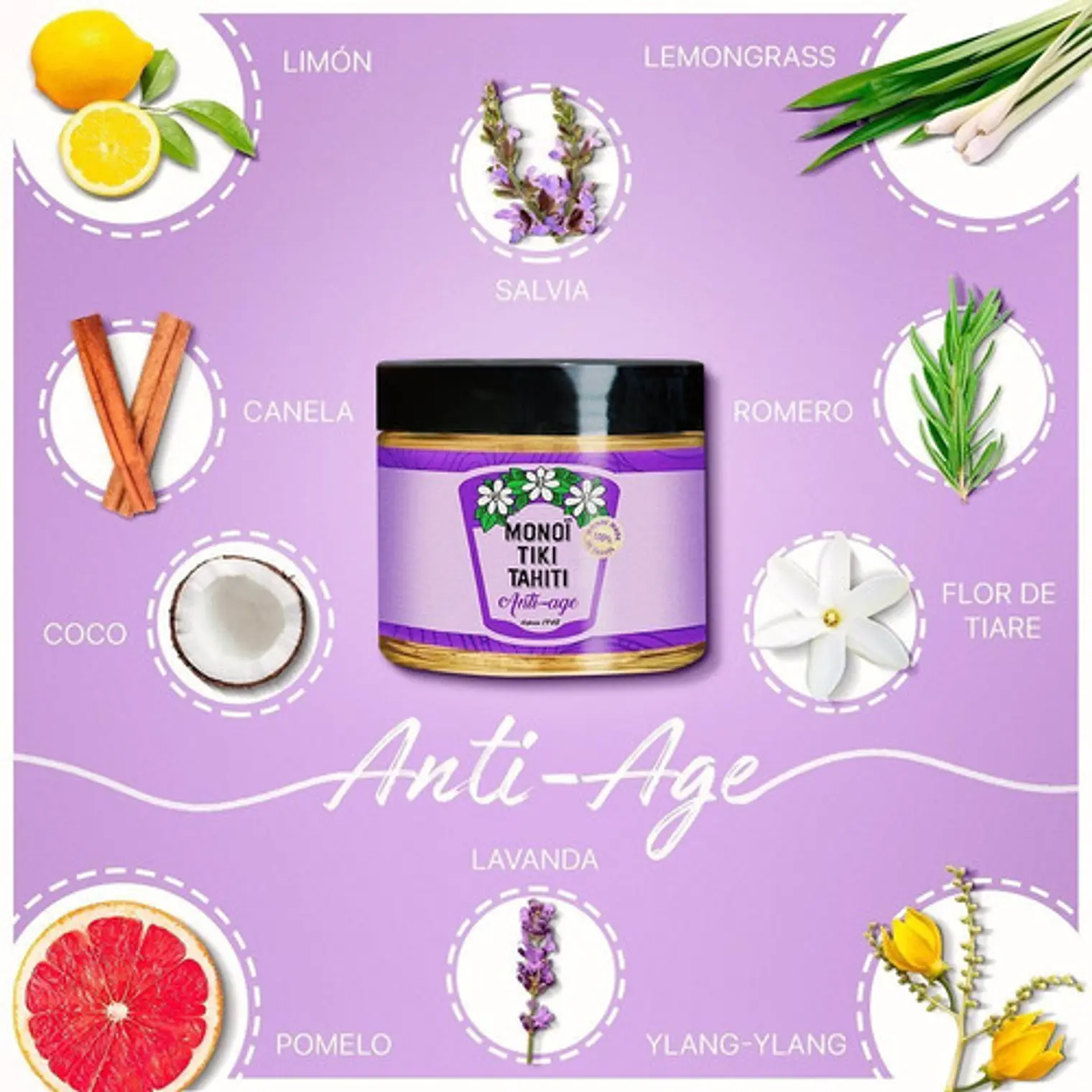 Regenerador Anti age Monoi Tiki Tahiti 120ml 10