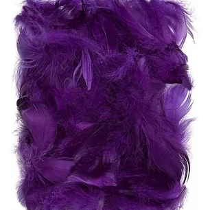 Bolsa Plumas Moradas Purpura 4 A 8cm app 100un