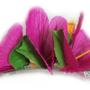 Flor Pinza 3 Hibiscos Lila de tela Para El Cabello