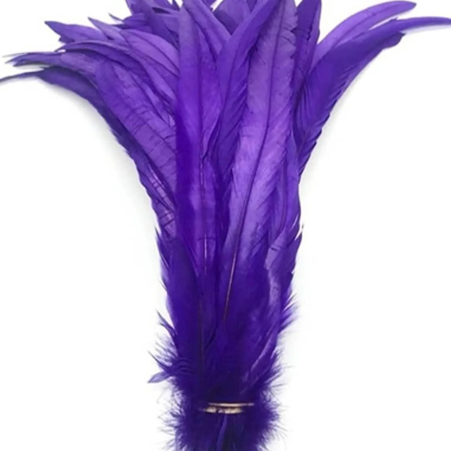 Pack 8 Plumas Vaero Morado Largo 20 A 25cm 1