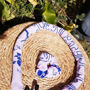 Cinturon De Entrenamiento, Con Tela Polinesica Color Lila