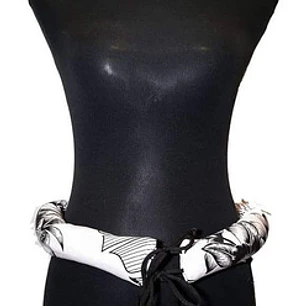 Cinturon De Entrenamiento, Con Tela Polinesica Color Blanco