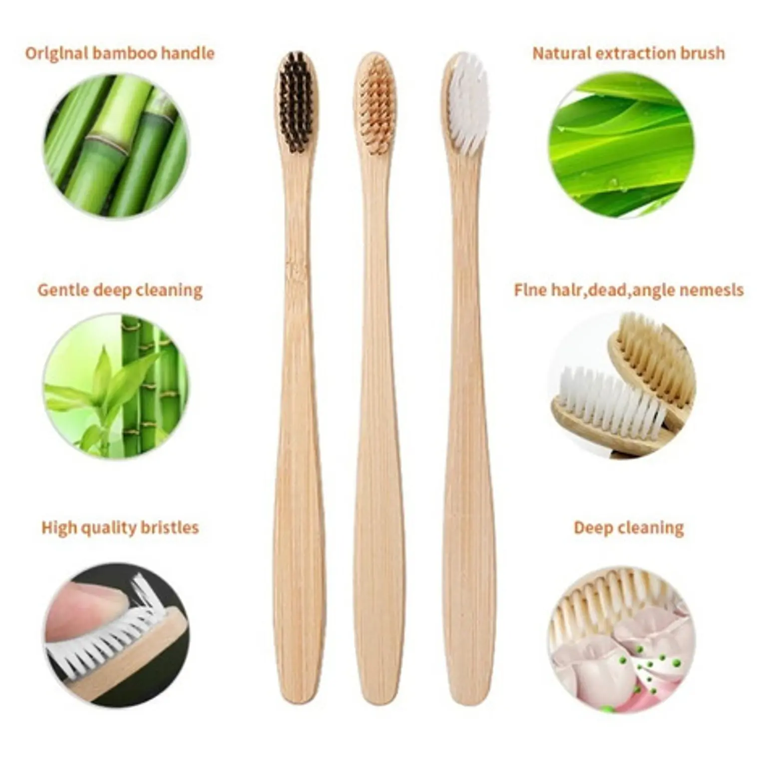 1 Cepillo De Dientes De Bambu con estuche de carton 3