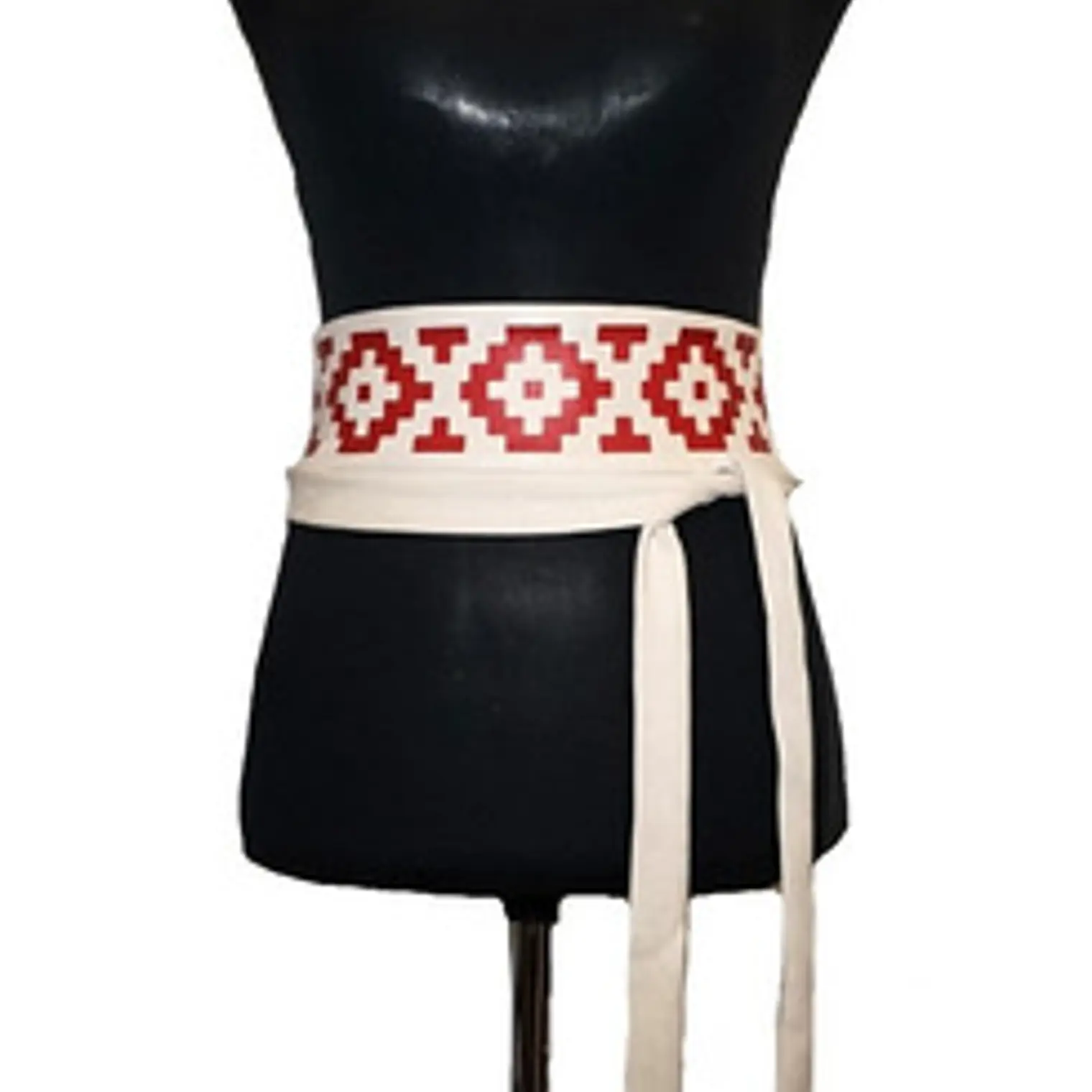 Cinturón Artesanal Color Beige Inspirado En El Ngümin Mapuche 1