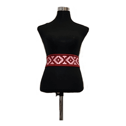 Cinturon Estampado Burdeo Ngümin Mapuche