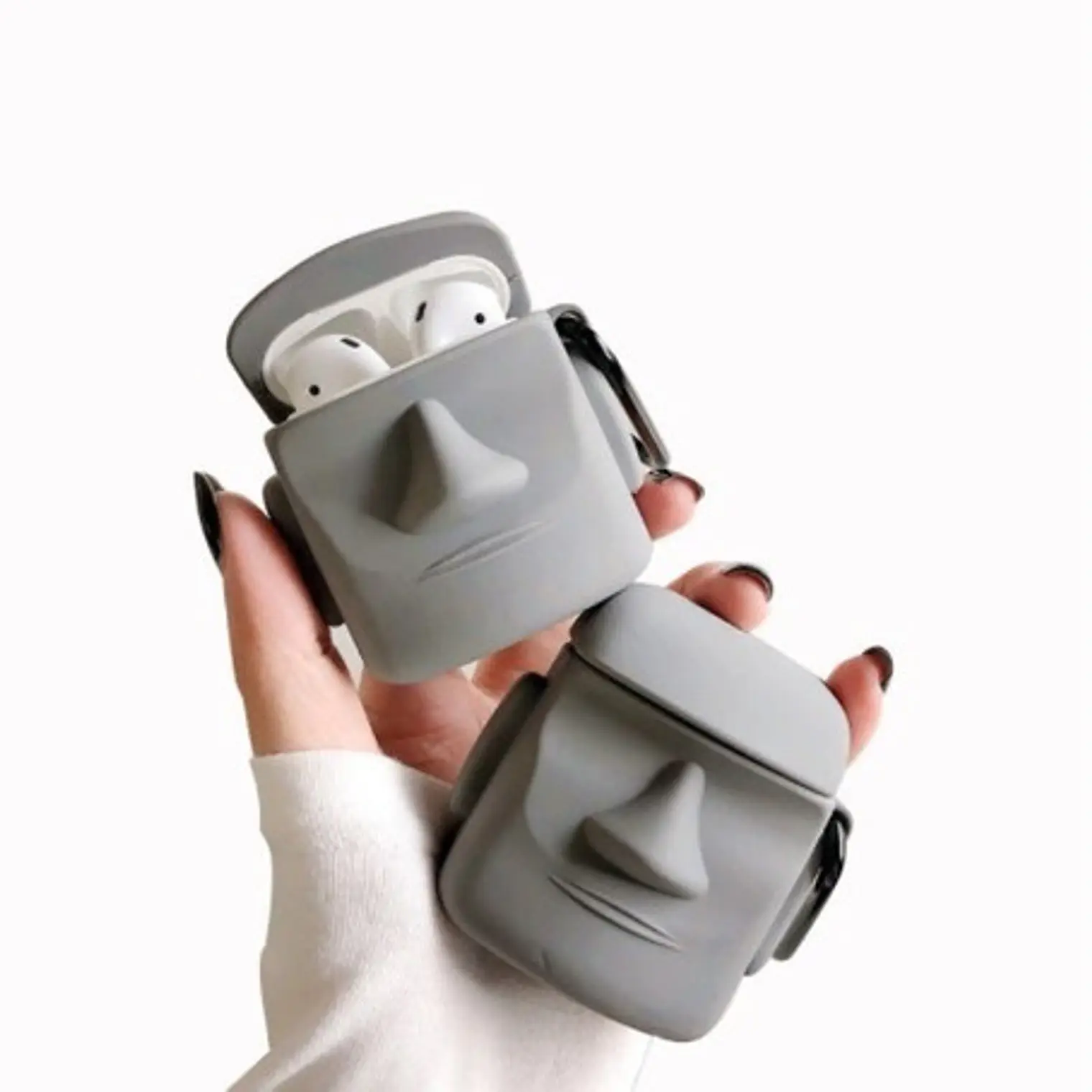 Funda Para Audifonos Apple AirPods Moai 3d 1