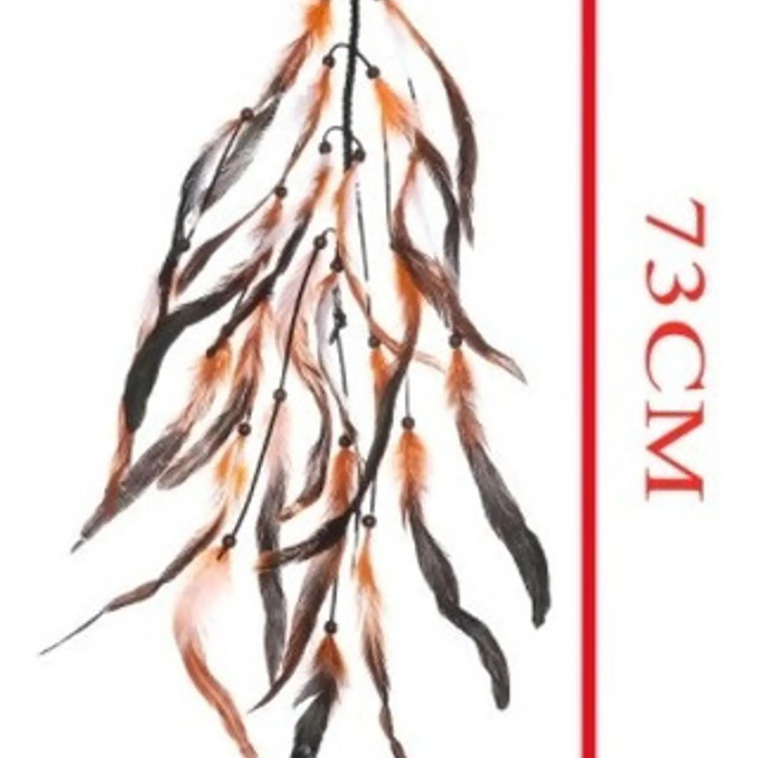 Cole De Plumas Cafe Para El Cabello Largo 73cm 2