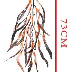 Cole De Plumas Cafe Para El Cabello Largo 73cm