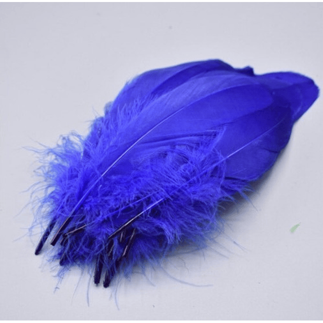 Bolsa Plumas arficial color Azul Entre 4 Y 8cm app 100un