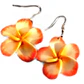 Aros Colgantes Tipanie Naranjo Con Blanco 3cm - Miniatura 1