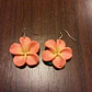 Aros Colgantes Tipanie Naranjo Con Hojas  (mediano)  3cm - Miniatura 2