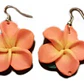Aros Colgantes Tipanie Naranjo Con Hojas  (mediano)  3cm - Miniatura 1