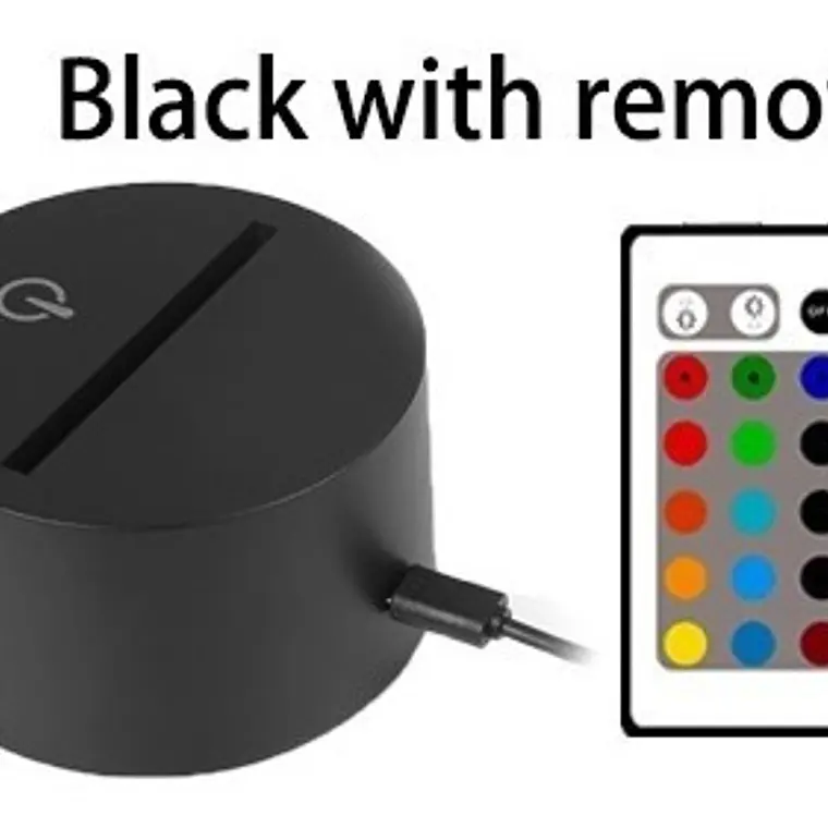 Lampara Acrilico Moai 3d Con Control Remoto Cambia De Color 4