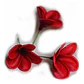 Flor Para Cabello Con Palito Tipanie Roja Texturada - Miniatura 1