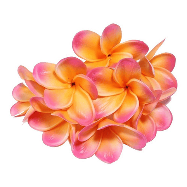 Flor Para El Cabello Con Palito Tipanie Coral  con rosado Texturada