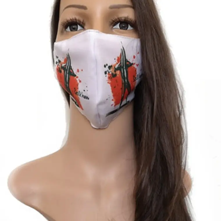 Mascarilla Cubre Boca Doble Tela Diseño Selknam Koshmenk 2