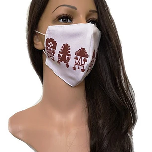 Mascarilla Cubre Boca Doble Tela Diseño Lukutuwe Mapuche