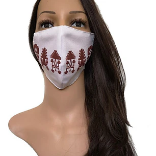 Mascarilla Cubre Boca Doble Tela Diseño Lukutuwe Mapuche